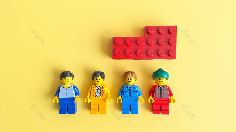 积木小人玩具乐高俯拍摄影图,高清,摄影图,摄影图片,图片大全,摄影图免费下载